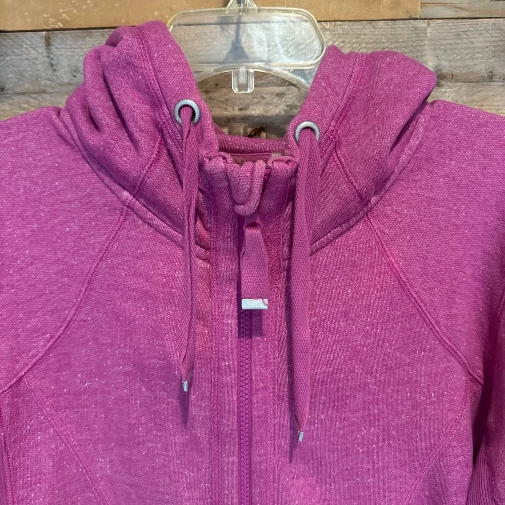 Zella Moon Dust Hooded Zip Front Jacket Hoodie Pink/Purple, L - Picture 3 of 13